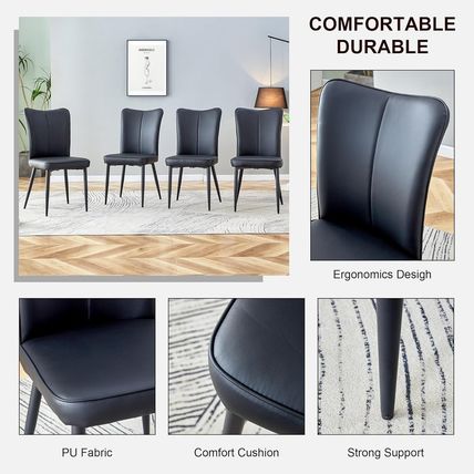 Modern Dining Chairs Set of 6,6 Pieces Chairs Set,Thickened Padded Upholstered S