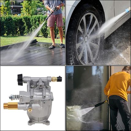 Biswing Pressure Washer Pump, 3/4" Shaft Horizontal Axial Plunger, 3400 PSI Max,