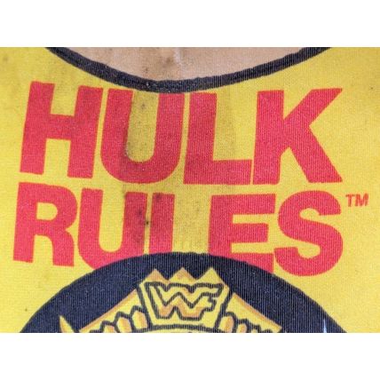 Vintage 1990 Hulk Rules Hogan Pillow Plush WWF Wrestling Buddies Tonka Cushion