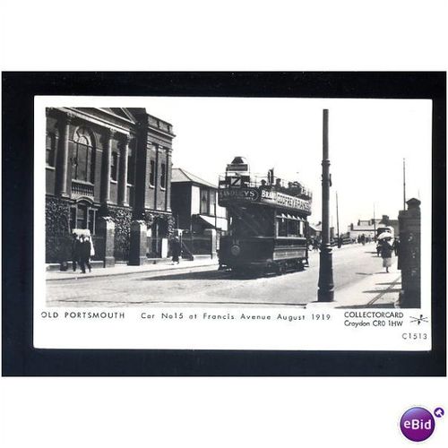 C1513 PORTSMOUTH Tram No.15 Postcard by Collectorcard