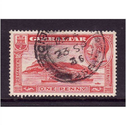 GIBRALTAR 1931 / 33 1d SCARLET SG110 FINE USED#2