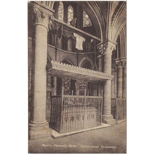 Postcard Black Prince's Tomb CANTERBURY Cathedral Kent