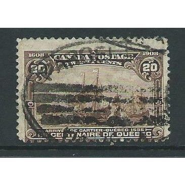 canada stamps quebec tercentenary sg195 used parcel cancel