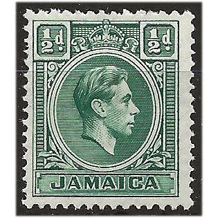 Jamaica 1938 SG121 1/2d Blue-Green Mounted Mint .. .