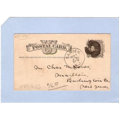 New Jersey Camden Penny Post Card Requesting Payment Of $1000.00 From E A ~401