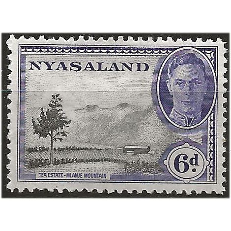 Nyasaland 1945 SG150 6d Black & Violet Mounted Mint . ..