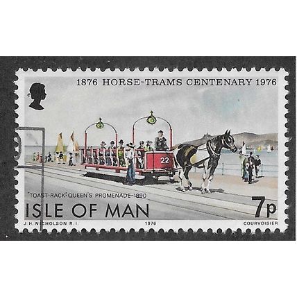 IOM 1974 7P 'HORSE TRAMS CENTENARY' FINE USED (EBID68-846)