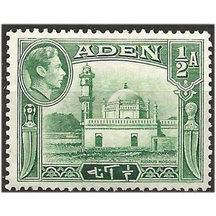 Aden 1939 SG16 1/2a Yellow-Green Mounted Mint . .. .