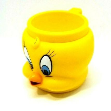1992 3D Tweety Bird Mug Cup Warner Bros Looney Tunes Plastic Vintage (G12)
