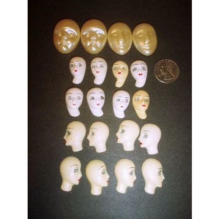 Lot of 20 80s Ladies Faces for Pins and other Jewelry Never Used LOT 13