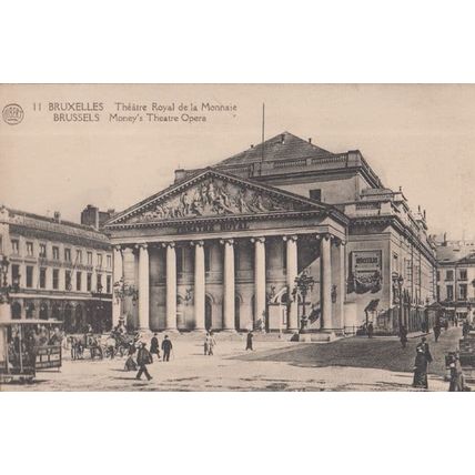 Moneys Theatre Opera Belgium Antique Postcard