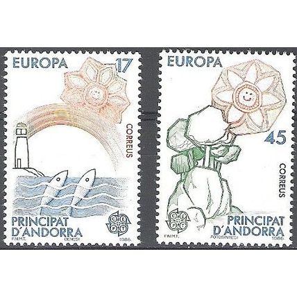 Andorra Español 1986 Michel 188 - 189 Neuf ** Cote (2008) 2.50 € Europa CEPT