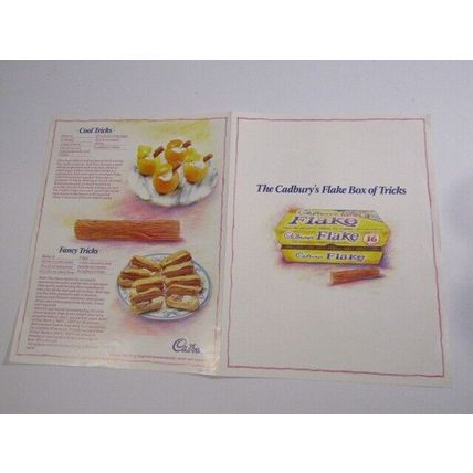 The Cadbury`s Flake Recipe Pamphlet Menu D0113 size 22x17.5cms folded (P1)