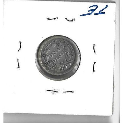 1853 US Seated Liberty Dime VF