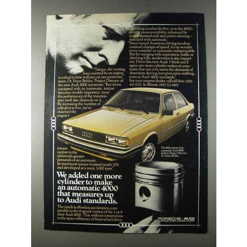 1980 Audi 4000 Car Ad - Added Cylinder