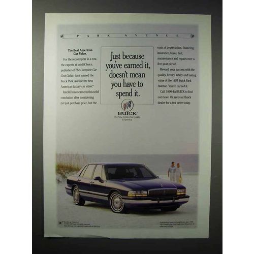 1993 Buick Park Avenue Car Ad - You've Earned It
