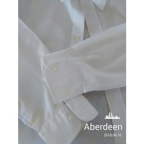 Youth Long Sleeve Van Huesen Dress Shirt, White, Long Sleeves, Size 8