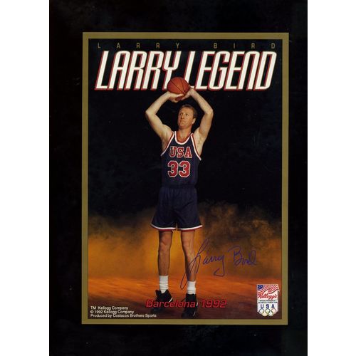 1992 Kellogg Co. LARRY BIRD USA Olympic Barcelona 9.5" X 7" Po NM SCARCE