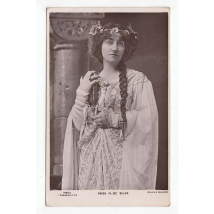 Actress Miss N De Silva RP Postcard 1052a