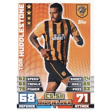 Match Attax 2014/2015 118 Tom Huddleston Hull City