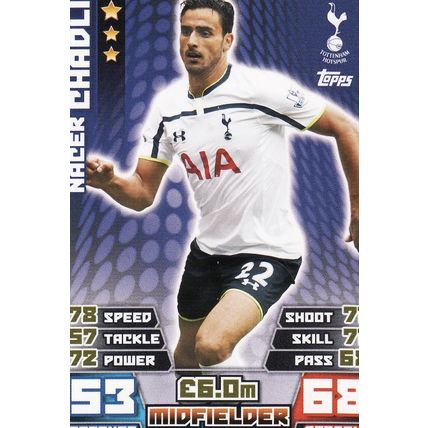 Match Attax 2014/2015 315 Nacer Chadli Tottenham Hotspur