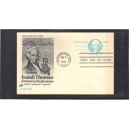 FDC Art Craft UX89 12c Isaiah Thomas (Cachet-U/A) CV00306