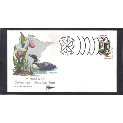 FDC Gill Craft 1975a 20c Loon (Cachet-U/A) CV39874