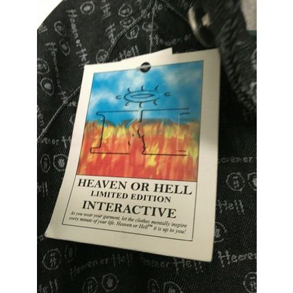 Heaven or Hell Men's Black & Gray Zip Up Jean Jacket Size 3XL