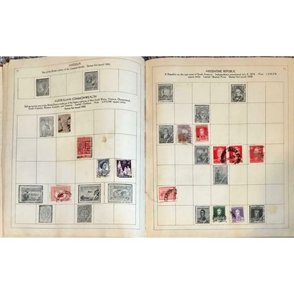 Paragon Stamp Collecting Book Album 1931 - stamps included