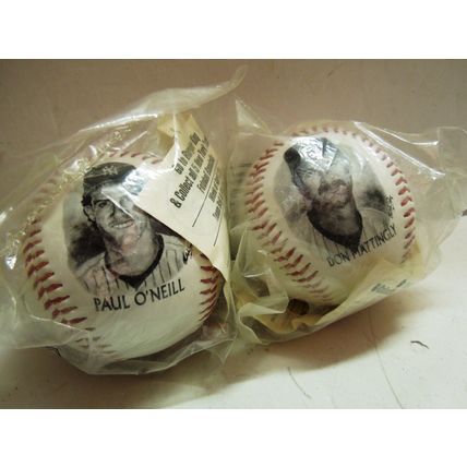 Don Mattingly Baseball + Paul O'Neill Baseball Burger King Fotoball Sealed 1996