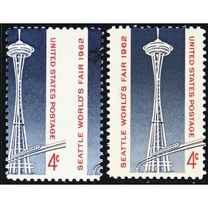 1196, Mint NH 4¢ Misperforation Error With Normal * Stuart Katz