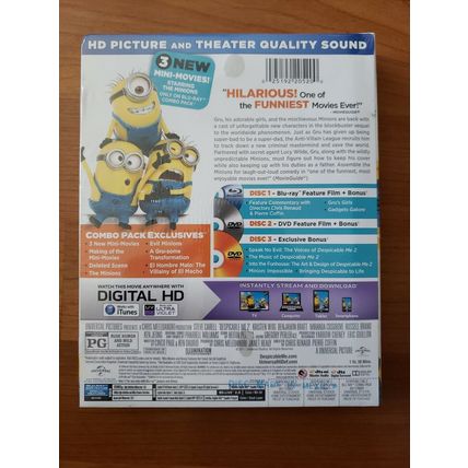 Brand New Despicable Me 2 DVD (Blu-Ray+DVD+Digital HD) Target Exclusive Sealed