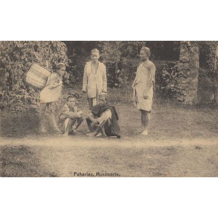 Paharies Mussoorie India Rare Antique Postcard