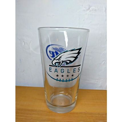 Miller Lite Eagles Football Beer Glass Conical Pint - 16 oz - Fast Ship!