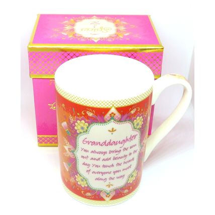 Granddaughter Mug Fine China with Verse Comes Boxed Christmas Gift 10.5 CM