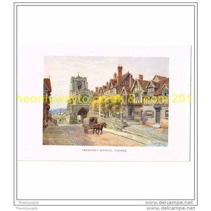 LEICESTER'S HOSPITAL, WARWICK, WARWICKSHIRE, ENGLAND, BOOK ILLUSTRATION c1920