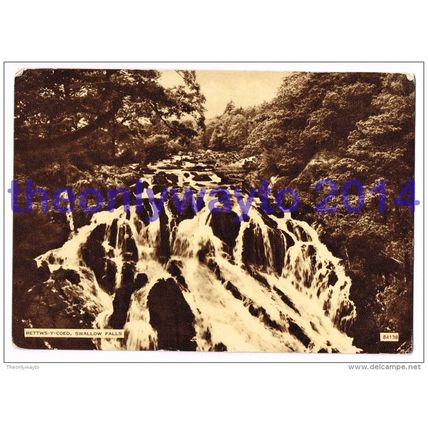 Bettws-Y-Coed, Swallow Falls, Caernarvonshire, Wales, 1940/50s?, Postcard