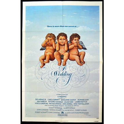 WEDDING 1978 Robert Altman, Mia Farrow Lillian Gish US 1-SHEET POSTER