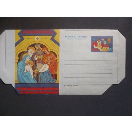 UNUSED AEROGRAMME CHRISTMAS 1980 14.5P AIR MAIL LETTER