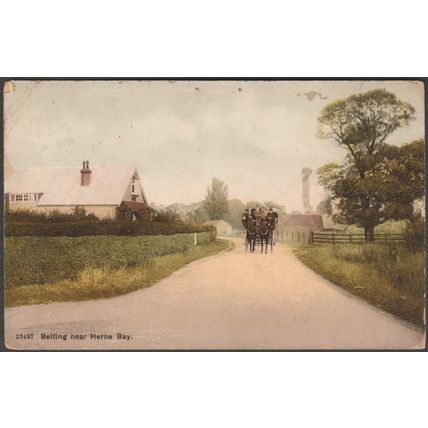 Belting near Herne Bay, Kent, 1908 - Photochrom Postcard