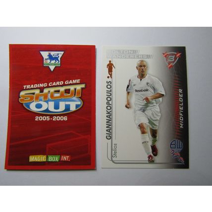 Stelios Giannakopoulos Bolton Shoot Out 2005 2006 Magic Box Football Card (EF1)