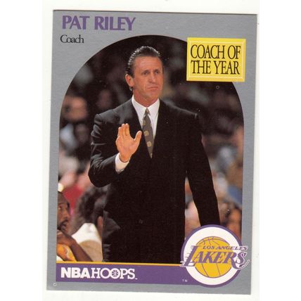 1990-91 Hoops Pat Riley basketball card #317 - Lakers