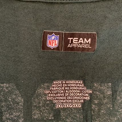 New York Jets Mangold #74 Football Shirt T-Shirt 2011 Green 2XL XXL NFL Apparel