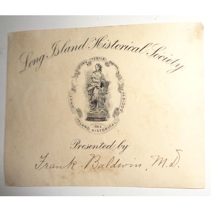 Long Island Historical Society Ex-Libris Bookplate