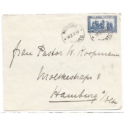 ITALY cover Postmark Milano,, 18 Feb 1927 - Sassone No, 199 - to Germany