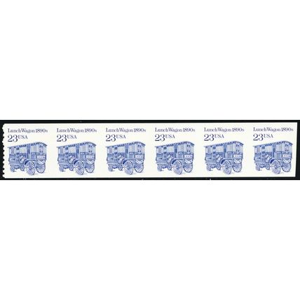 2464b, Mint NH 23¢ - Transitional Imperforate Strip of Six - Stuart Katz