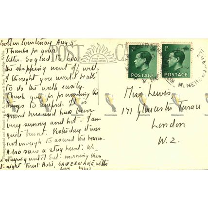 Selworthy Green & Church, Near Minehead, Sweetman Domino RP Postcard, 1936