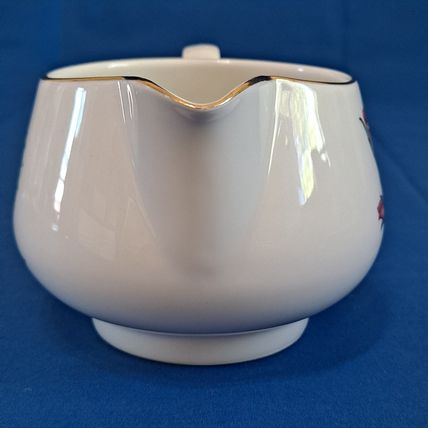 Vintage Easterling RADIANCE CREAMER Pink Rose 12oz Gold Trim Bavaria Germany