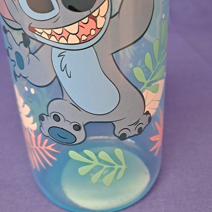 New Disney Lot 2 STITCH Kids CUPS Travel Water Bottle Drink FLip Lid