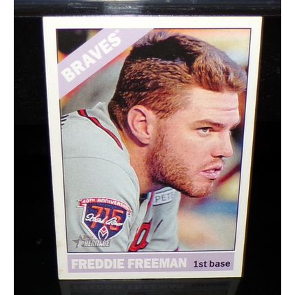 TOPPS HERITAGE 2015 FREDDIE FREEMAN 6TH YEAR CARD #200